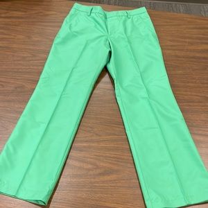 Bright green men’s J. Lindeberg 30x30 golf pants